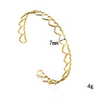 Heart Stainless Steel Cuff Bracelet B3432