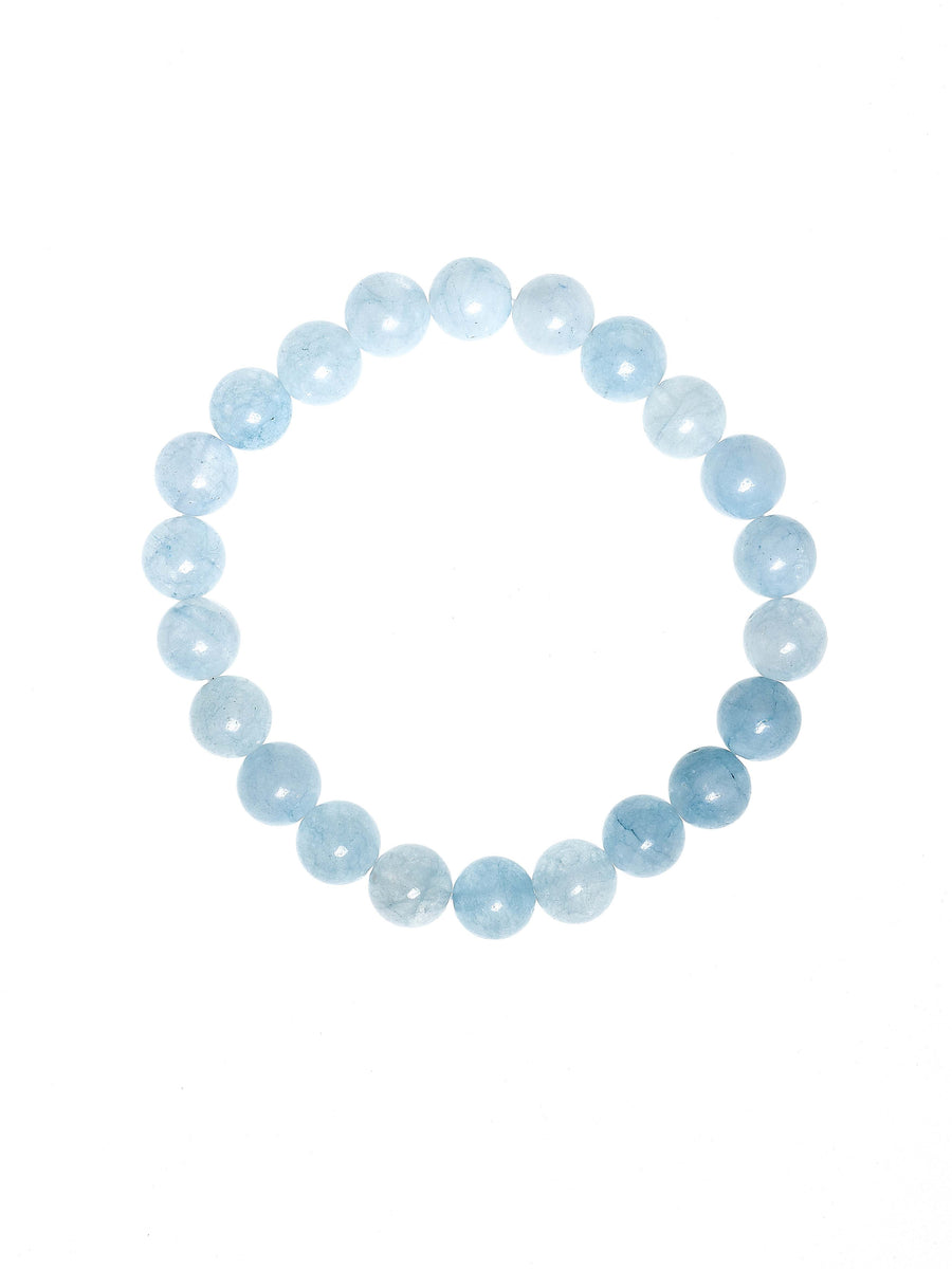 Blue Jade Stone Stretch Bracelet B3434-8MM