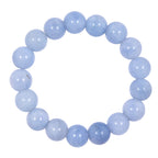 Blue Jade Stone Stretch Bracelet B3434-4MM - view 3