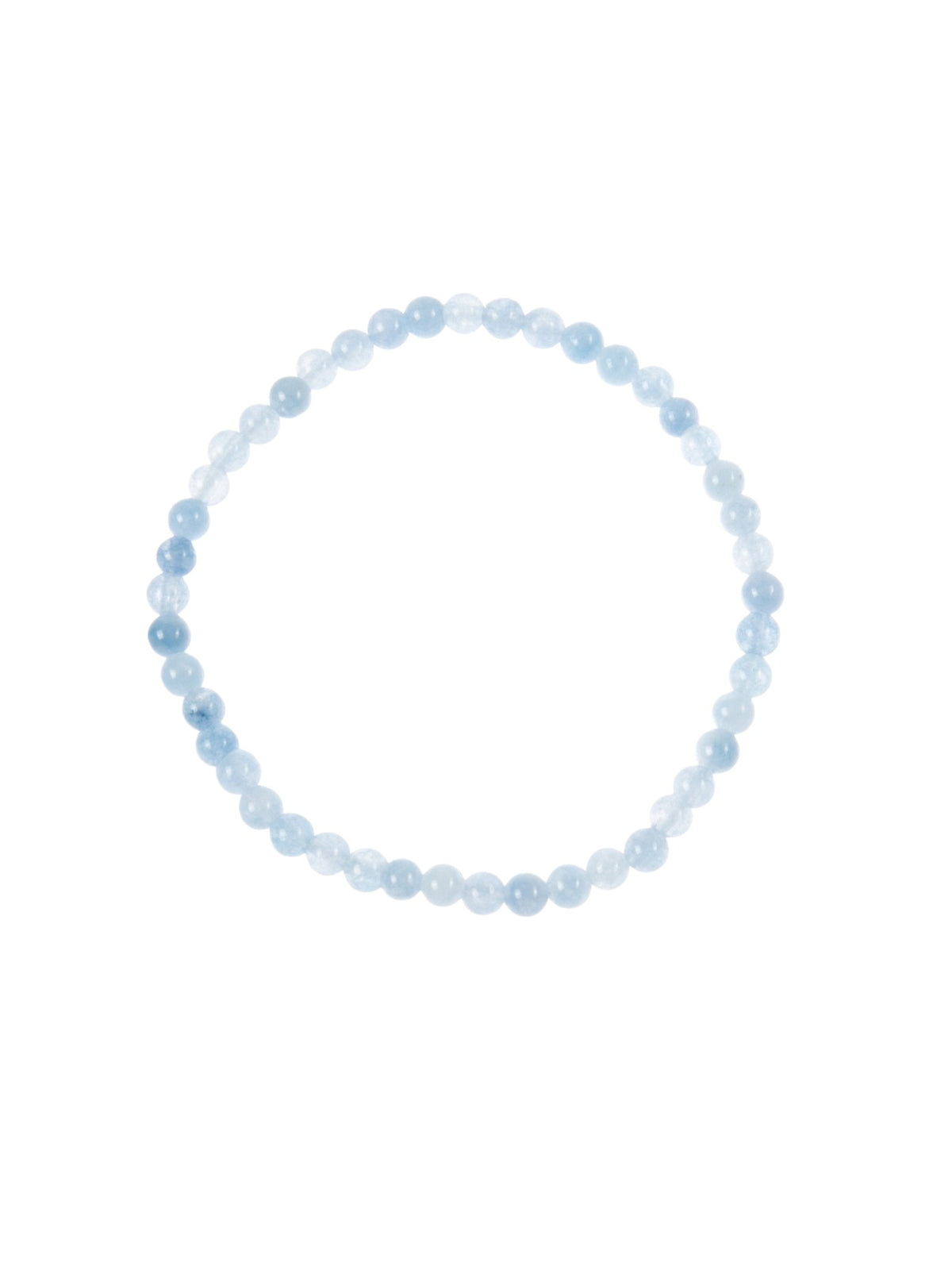 Blue Jade Stone Stretch Bracelet B3434-4MM