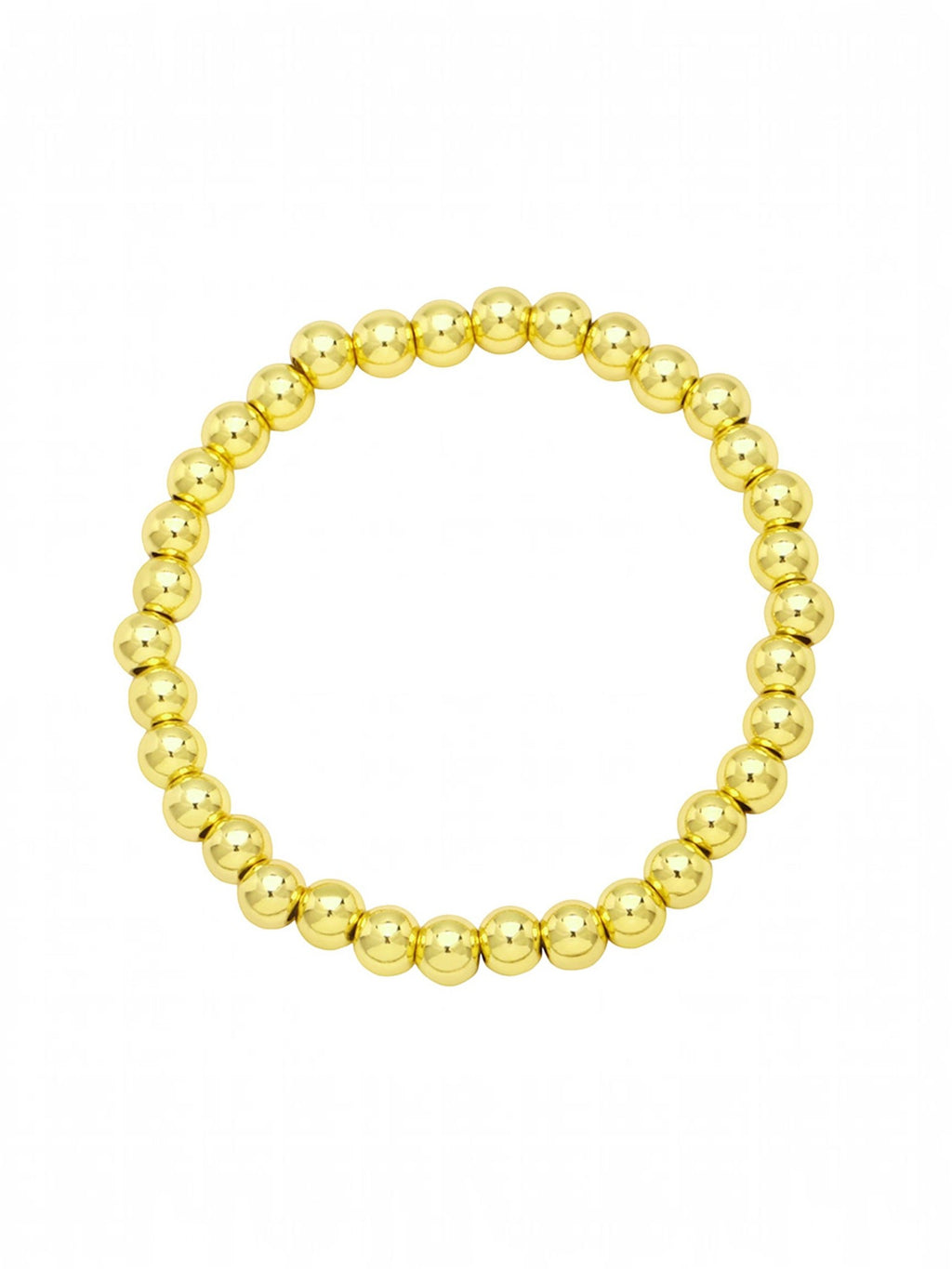 Golden Hematite Bead Stretch Bracelet B3443-Gold-8MM - view 3