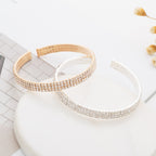 Three Row Rhinestone Cuff Bracelet B3494