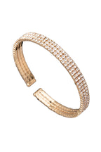 Three Row Rhinestone Cuff Bracelet B3494