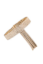 Rhinestone Tassel Cuff Bracelet B3495
