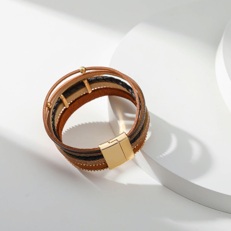 Leaf Leatherette Magnetic Bracelet B3549 - view 3