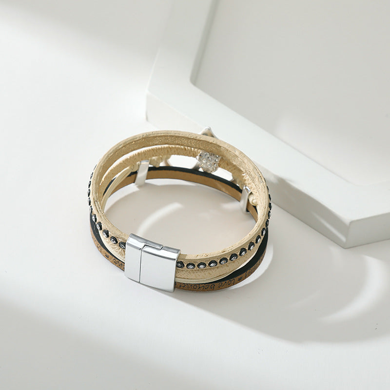 Heart Leatherette Magnetic Bracelet B3580 - view 7