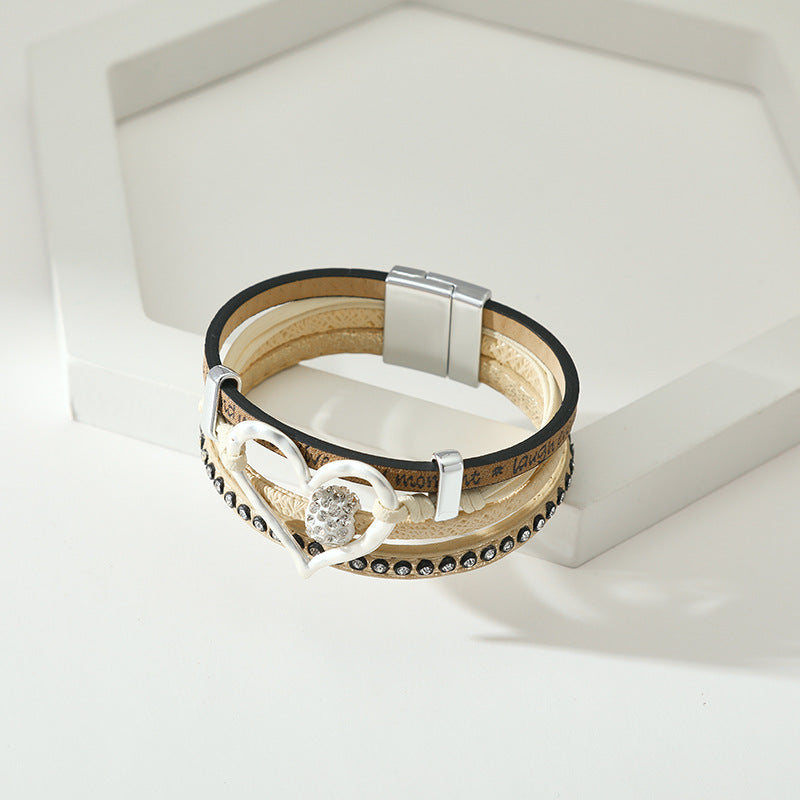 Heart Leatherette Magnetic Bracelet B3580 - view 9