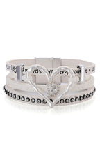 Heart Leatherette Magnetic Bracelet B3580 - view 10
