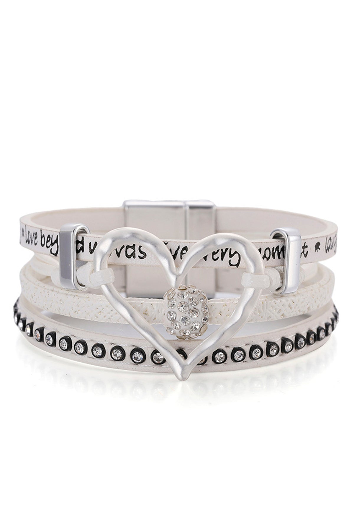 Heart Leatherette Magnetic Bracelet B3580 - view 10
