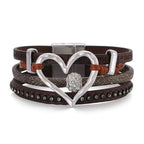 Heart Leatherette Magnetic Bracelet B3580 - view 11