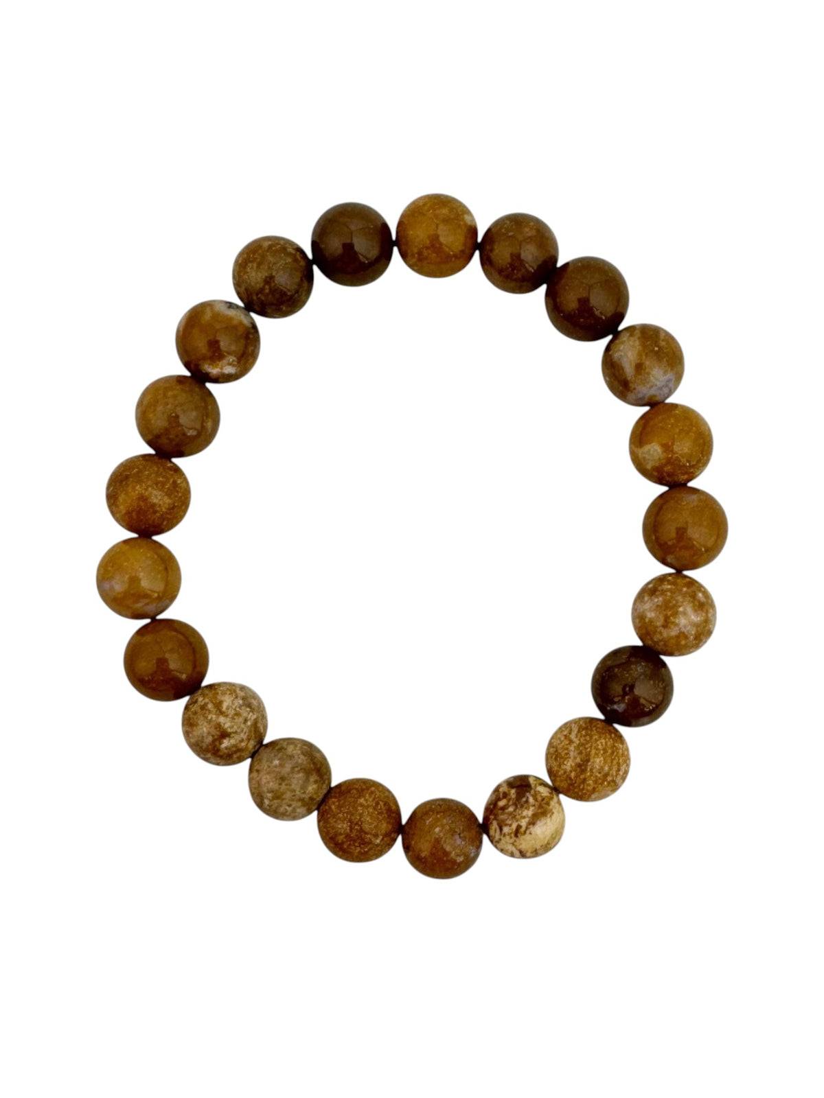 Yellow Agate Stone Stretch Bracelet B3592-10MM