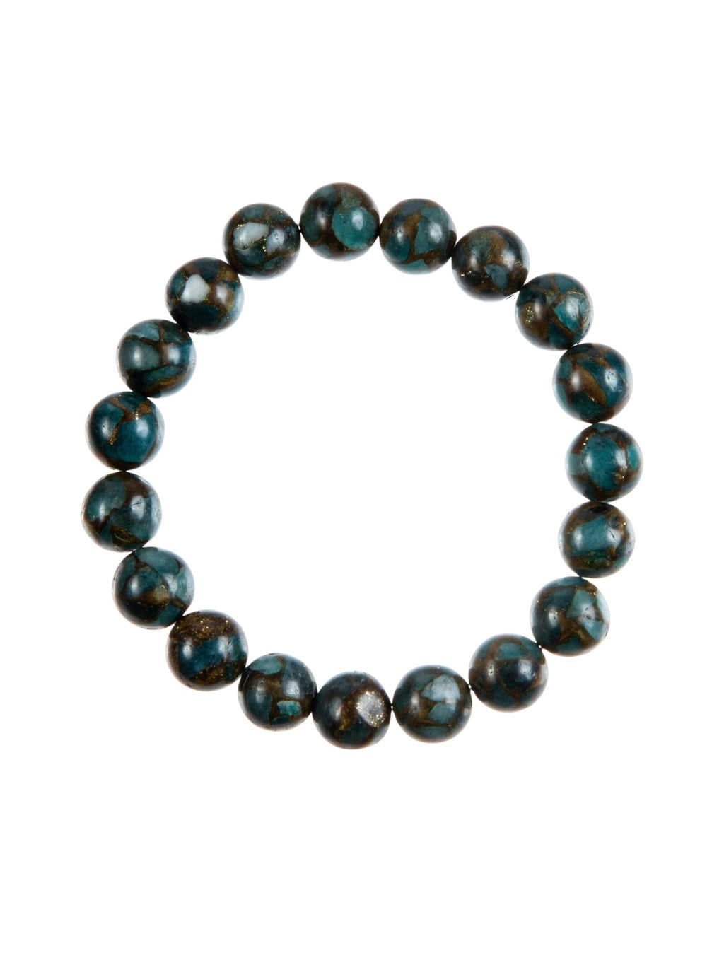 Blue Cloisonne Stone Stretch Bracelet B3599-6MM