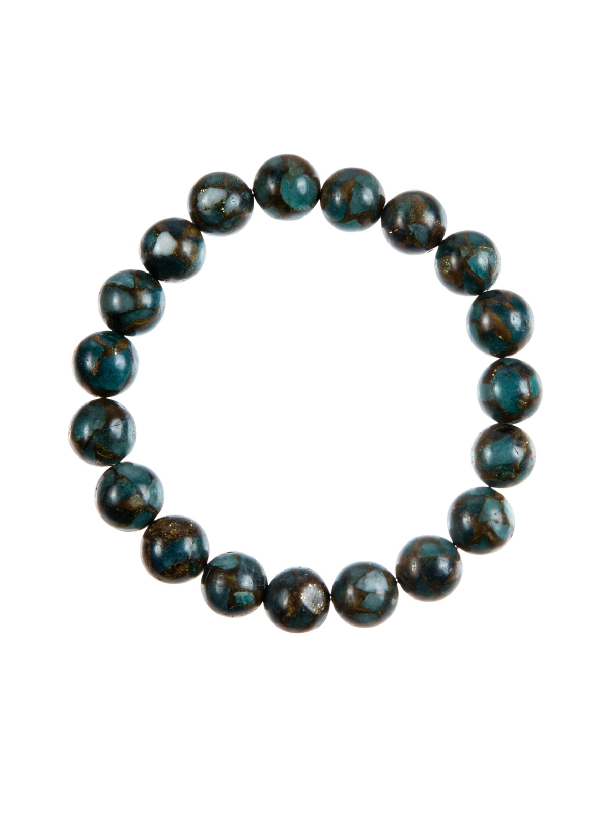 Blue Cloisonne Stone Stretch Bracelet B3599-6MM