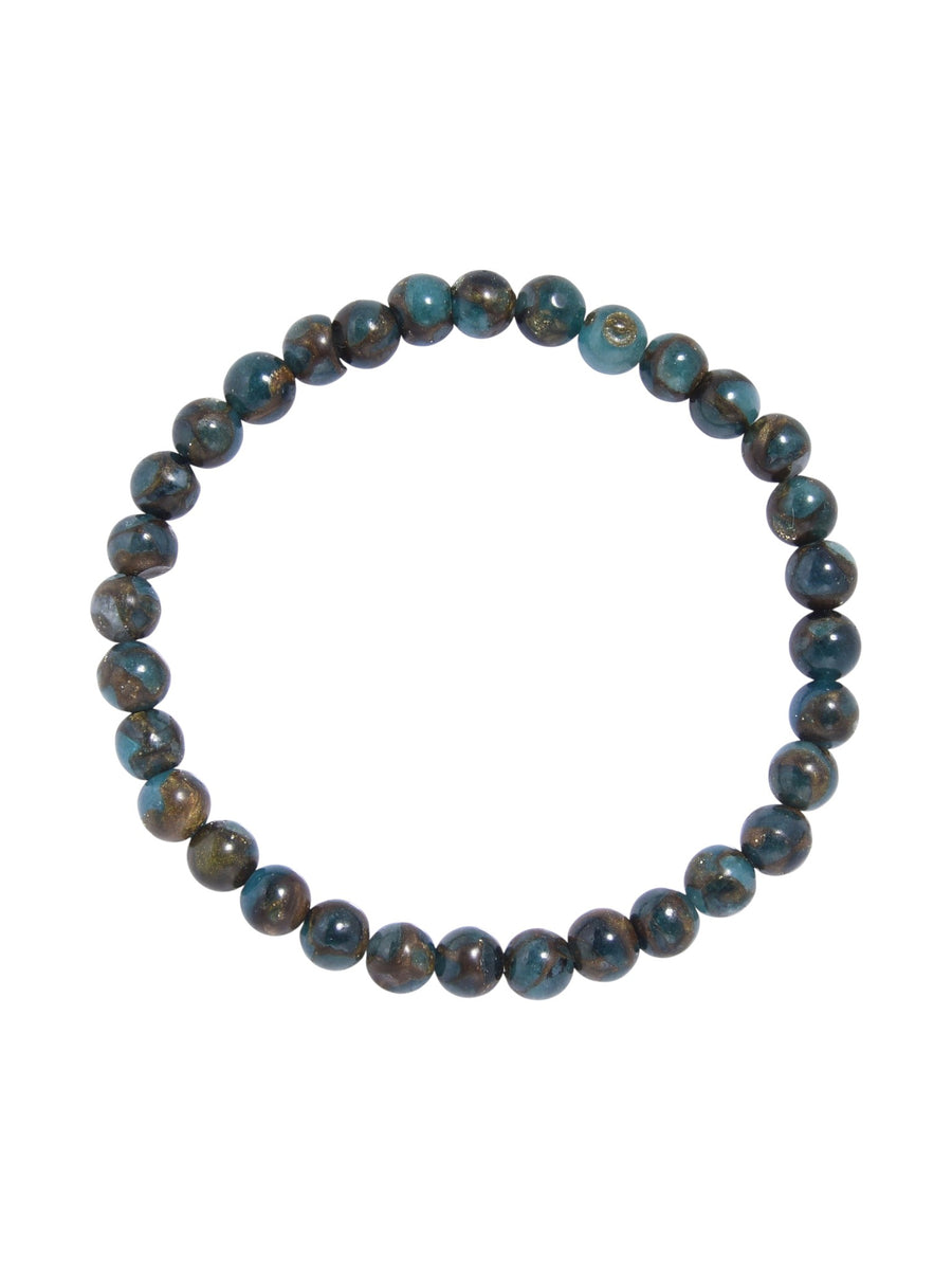 Blue Cloisonne Stone Stretch Bracelet B3599-6MM