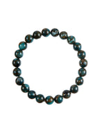 Blue Cloisonne Stone Stretch Bracelet B3599-6MM - view 2