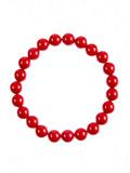Coral Jade Stone Stretch Bracelet B3605-8MM