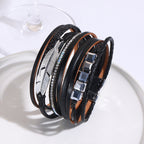Leaf Leatherette Magnetic Bracelet B3608 - view 2