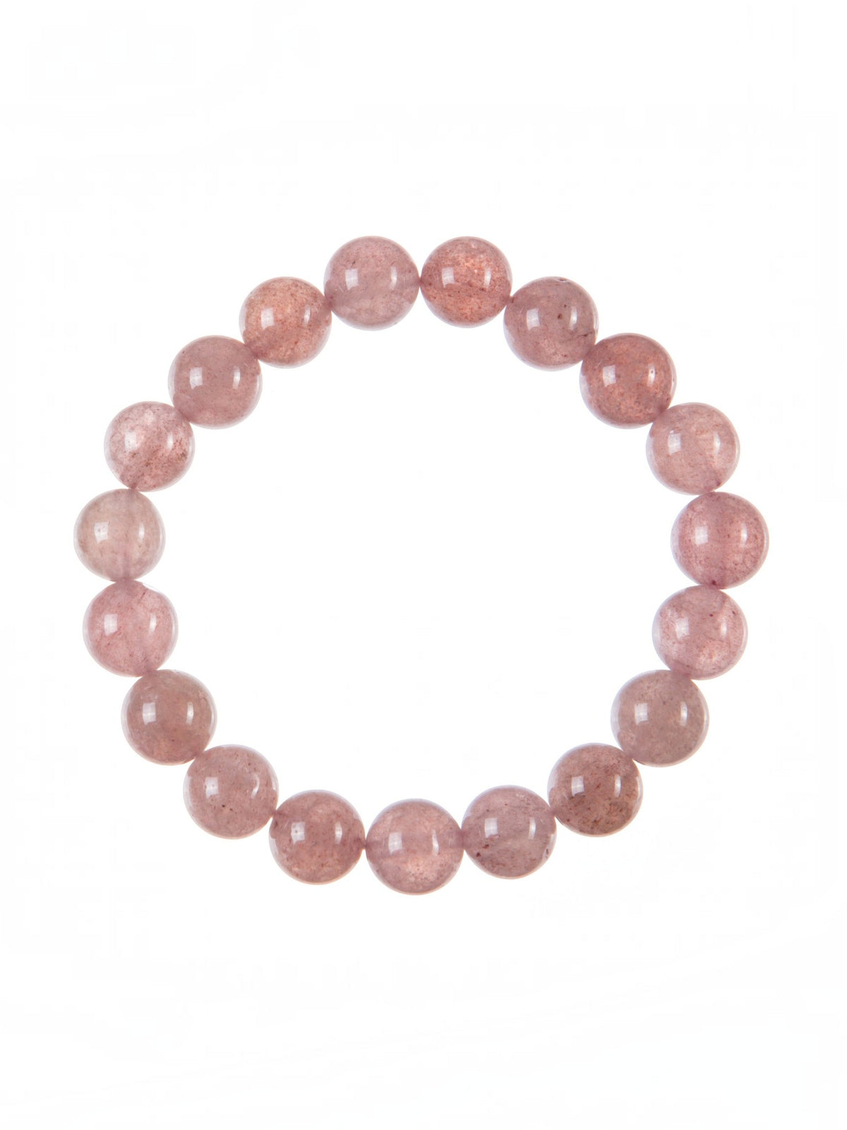 Strawberry Quartz Stone Stretch Bracelet B3621-10MM