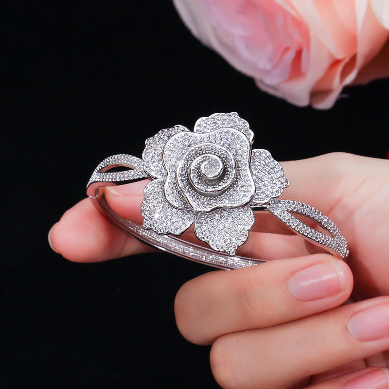 Flower Cubic Zirconia Bracelet B3641