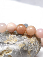 Pink Opal Stone Stretch Bracelet B3713-10MM - view 5