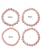 Pink Opal Stone Stretch Bracelet B3713-10MM - view 3