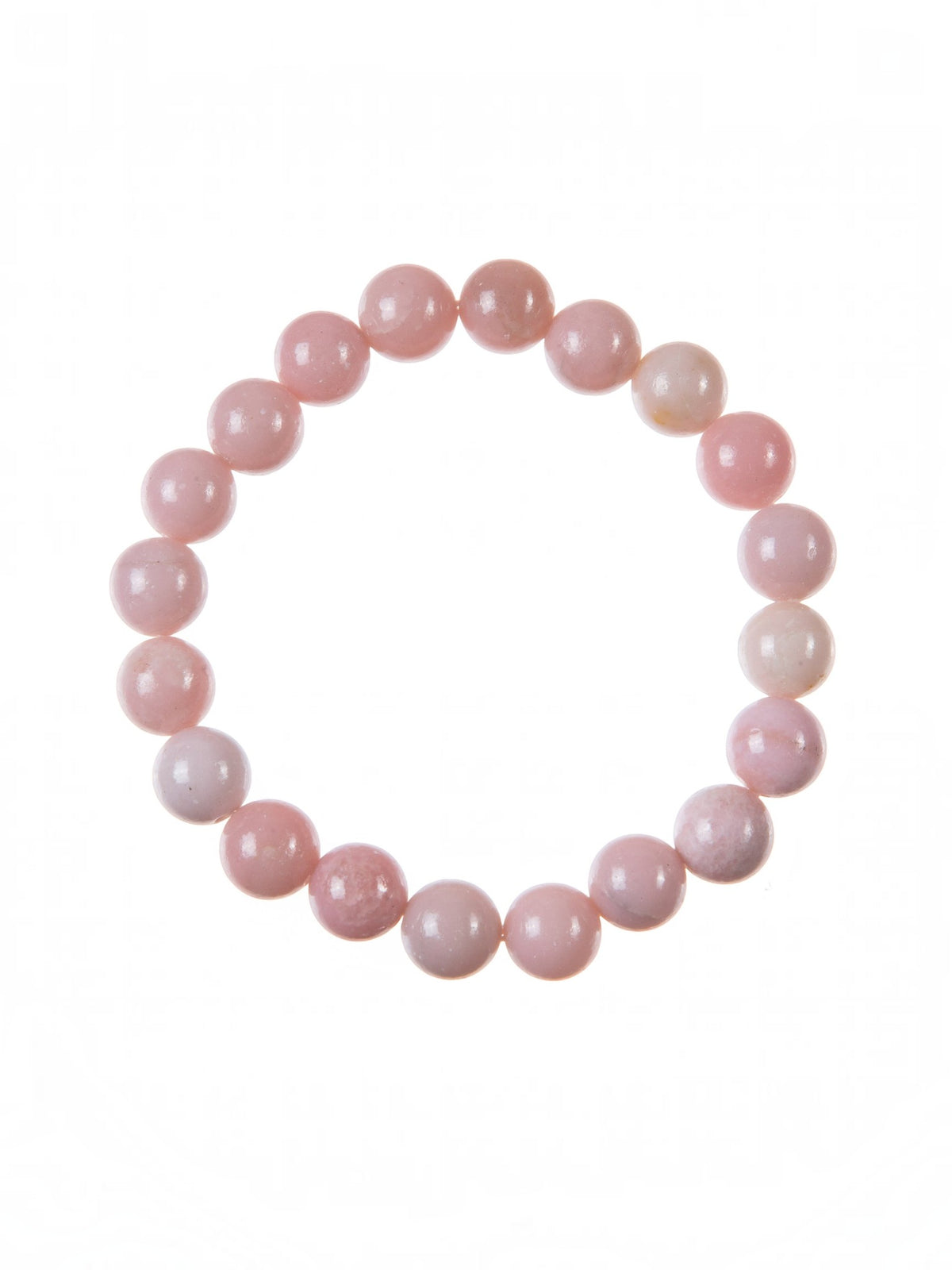 Pink Opal Stone Stretch Bracelet B3713-10MM - view 6