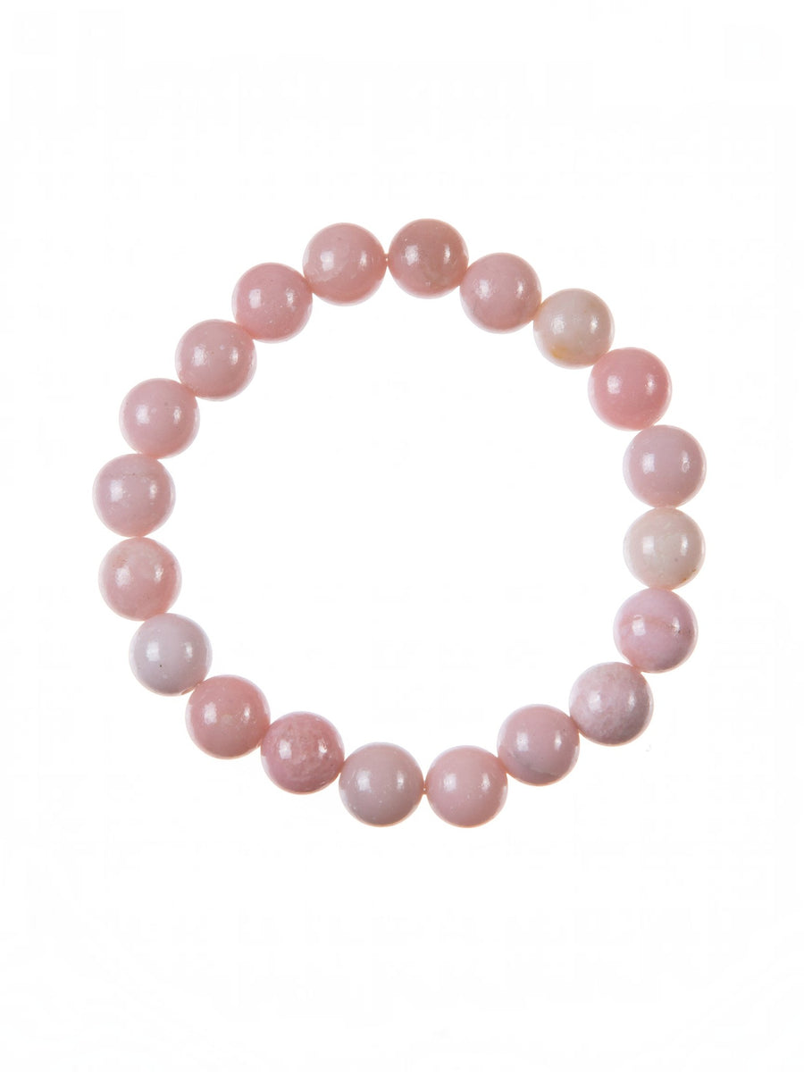 Pink Opal Stone Stretch Bracelet B3713-10MM