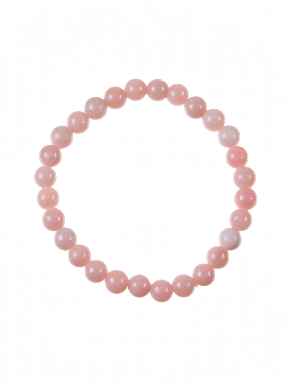 Pink Opal Stone Stretch Bracelet B3713-10MM - view 2