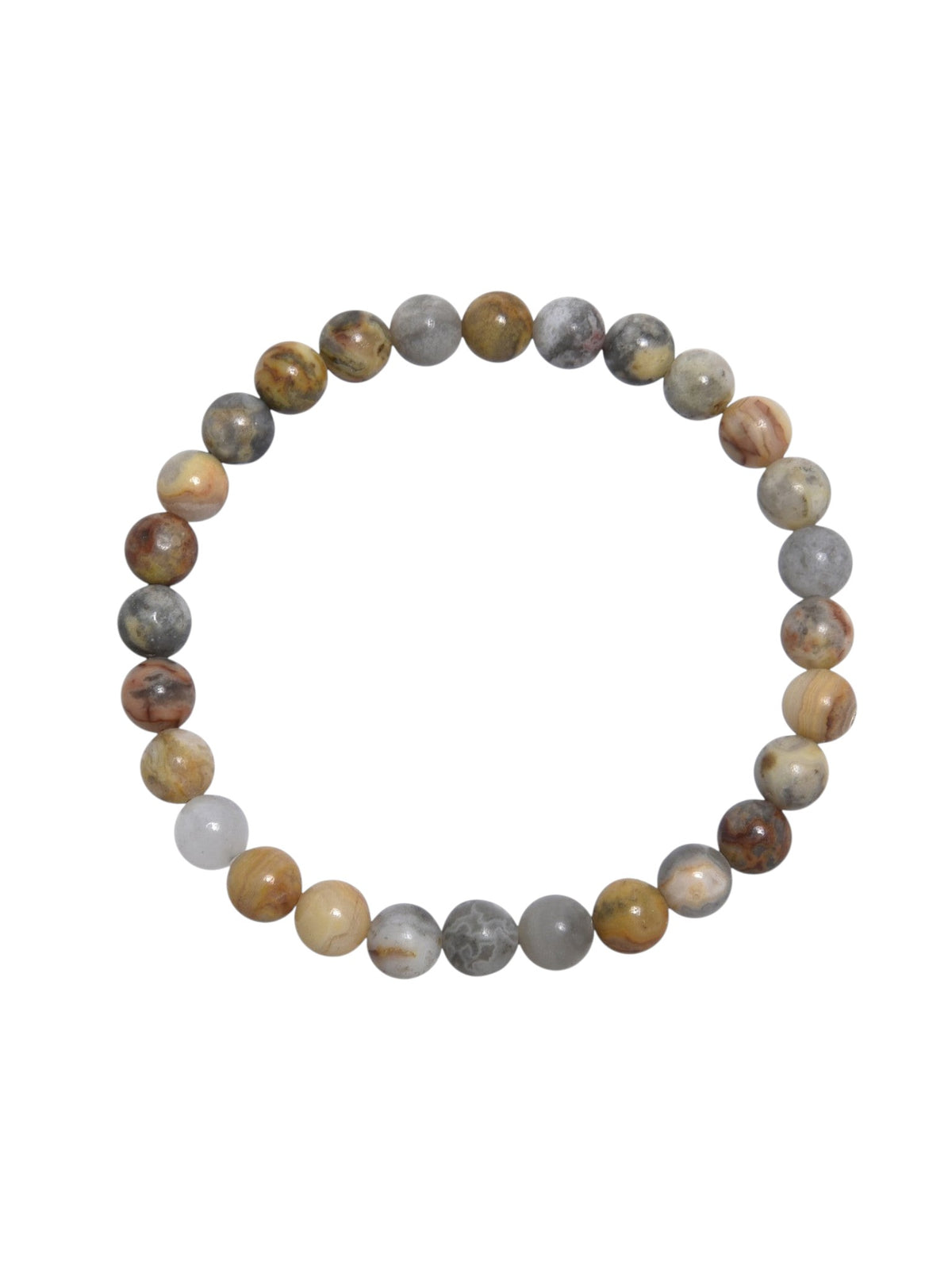 Crazy Agate Stone Stretch Bracelet B3714-6MM