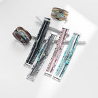 Feather Turquoise Leather Magnetic Bracelet B3779 - view 6