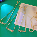 MAMA Cubic Zirconia Chain Bracelet B3817