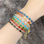 Cubic Zirconia Chain Bracelet B3848