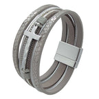 Cross Pendant Leatherette Magnetic Bracelet B3922 - view 6