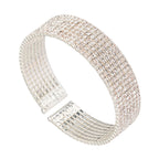 7 Row Rhinestone Cuff Bracelet B3943