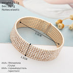 7 Row Rhinestone Cuff Bracelet B3943