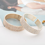 7 Row Rhinestone Cuff Bracelet B3943