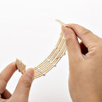 7 Row Rhinestone Cuff Bracelet B3943