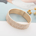 7 Row Rhinestone Cuff Bracelet B3943