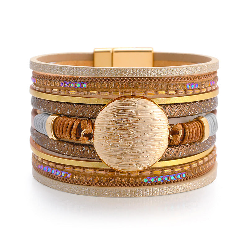 Disc Multilayer Magnetic Bracelet B4011