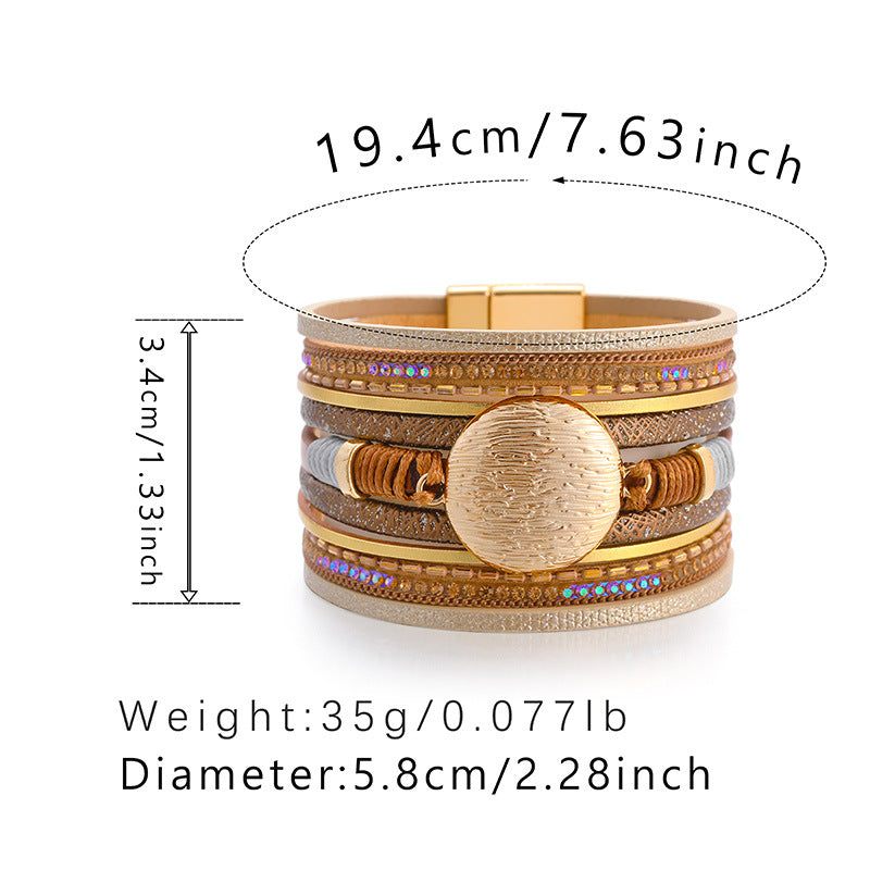 Disc Multilayer Magnetic Bracelet B4011 - view 2