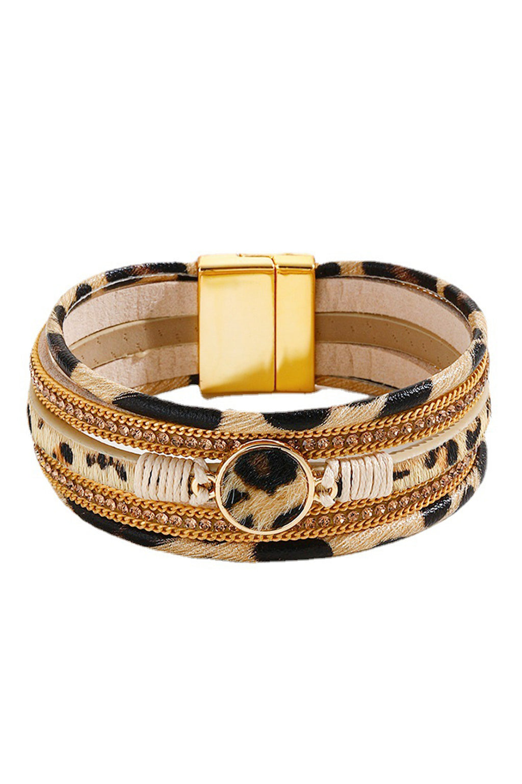 Animal Printed Multi-Layer Magnetic Bracelet B4016 - view 5