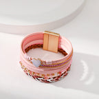 Heart Briaded Multi-Layer Magnetic Bracelet B4064 - view 5