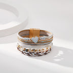 Heart Briaded Multi-Layer Magnetic Bracelet B4064 - view 6
