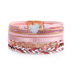 Heart Briaded Multi-Layer Magnetic Bracelet B4064