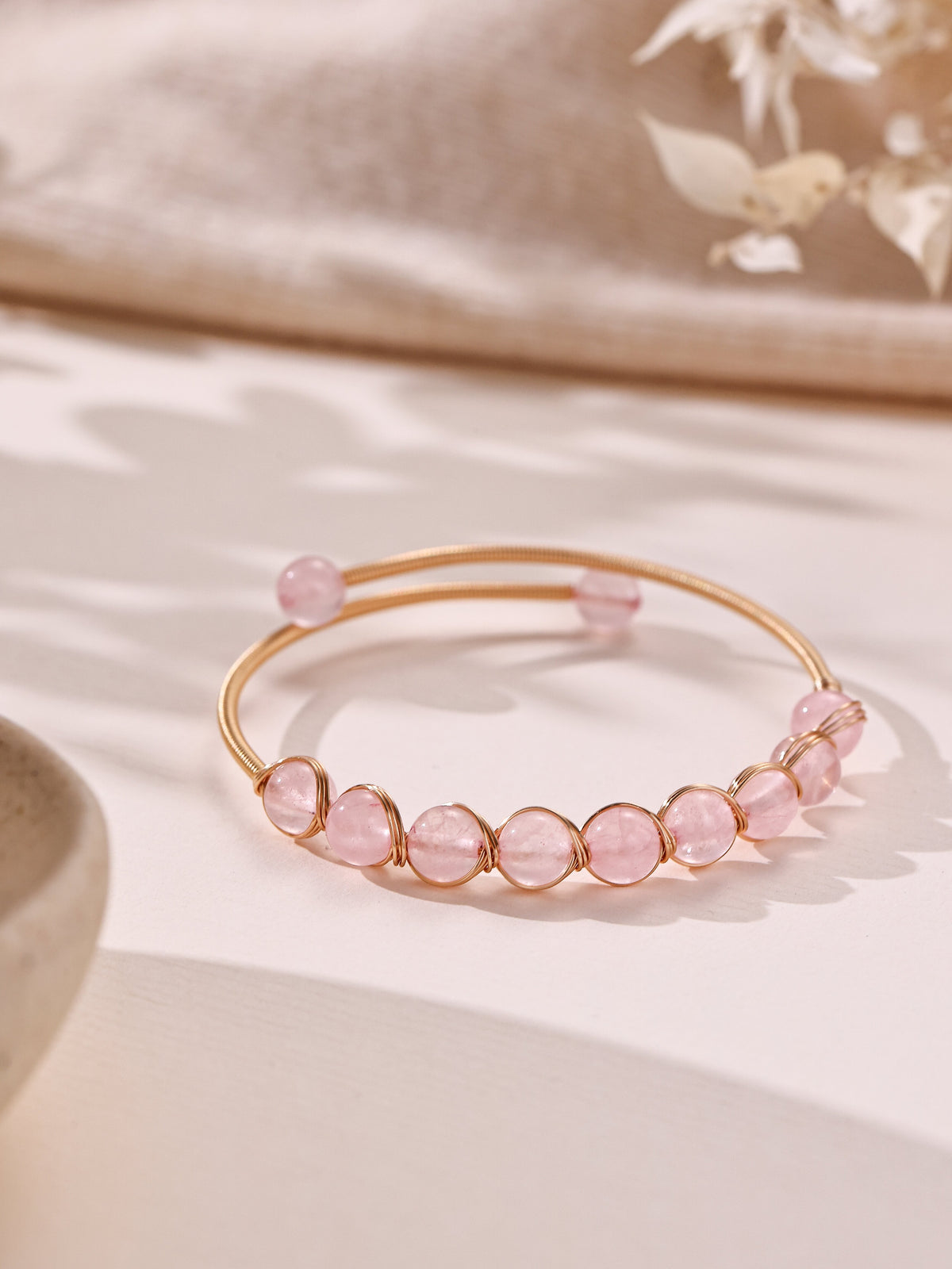 Natural Stone Wrap Cuff Bracelet B4078 - view 2