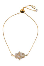 Fatima Palm Cubic Zirconia Chain Bracelet B4097
