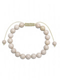 Fossil Stone Braided Shamballa Bracelet B4124-8MM