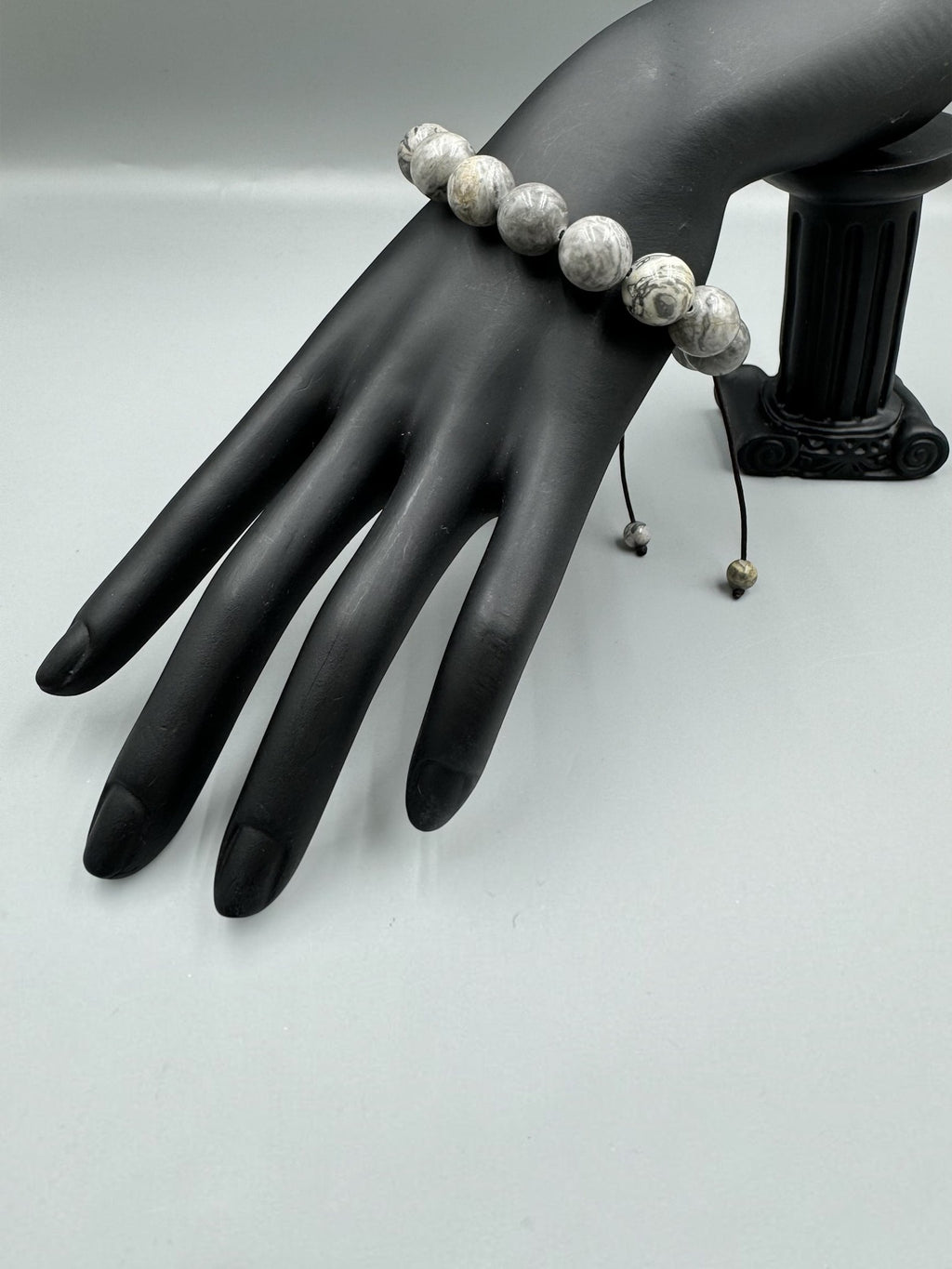 Atlas Jasper Stone Braided Bracelet B4129-12MM - view 3