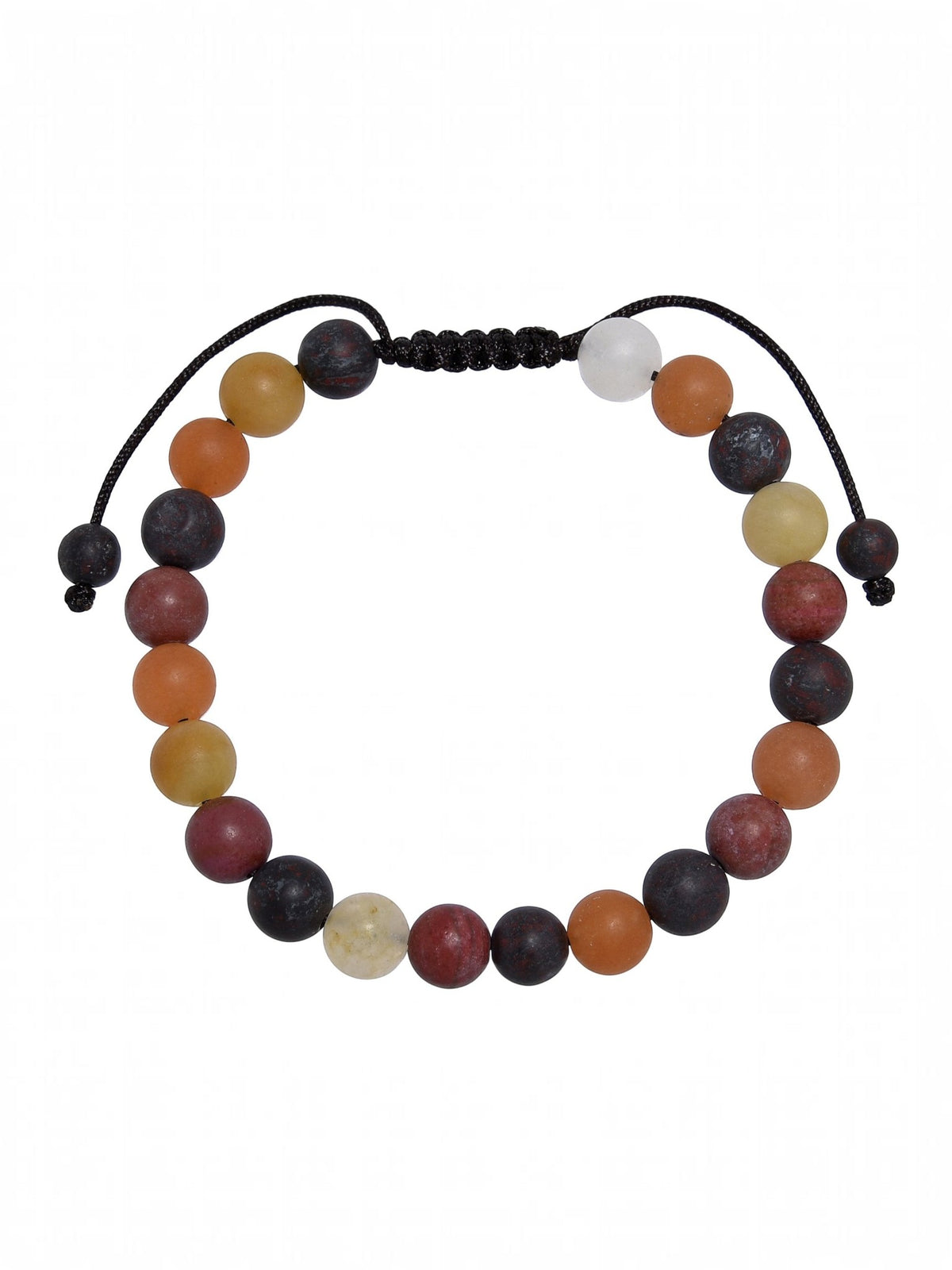 Muddy Jasper-Matte Stone Braided Bracelet B4147-8MM