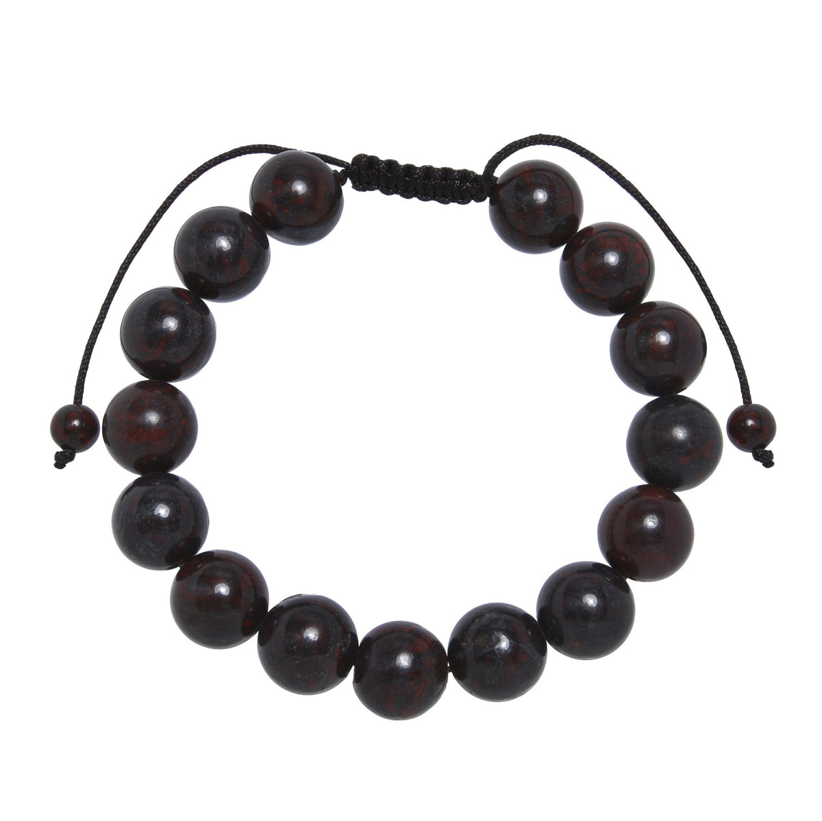 Brecciated Jasper Stone Braided Bracelet B4154-12MM